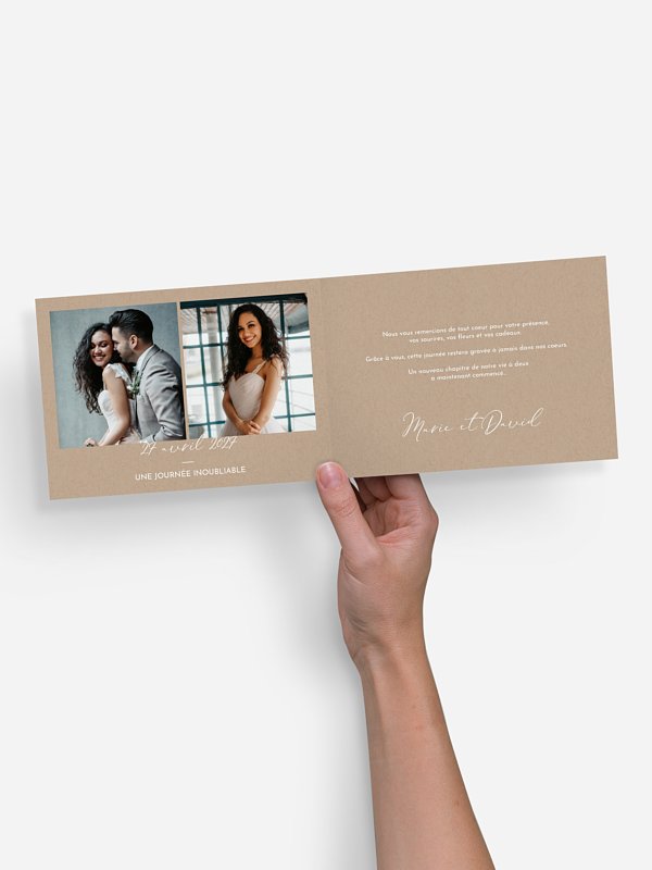 Carte de remerciements Le duo