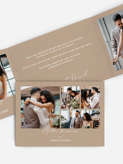 Carte de remerciements Le duo