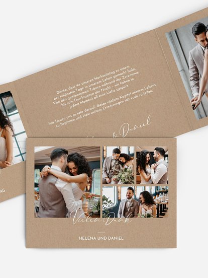 Dankeskarte Hochzeit Duett