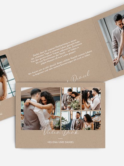 Dankeskarte Hochzeit Duett