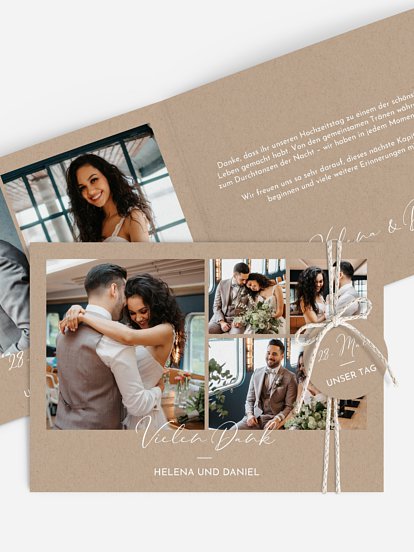 Dankeskarte Hochzeit Duett