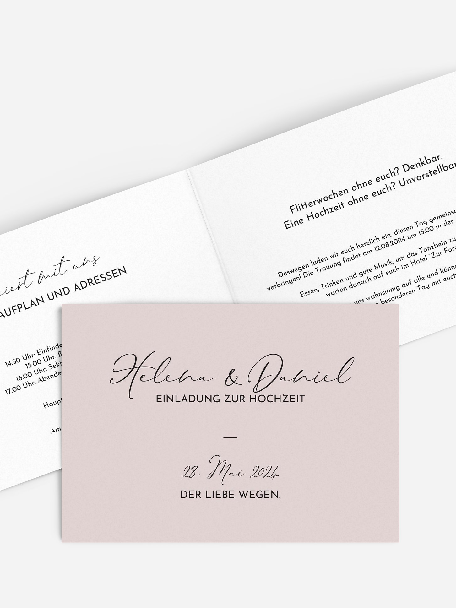 Hochzeitseinladung Duett