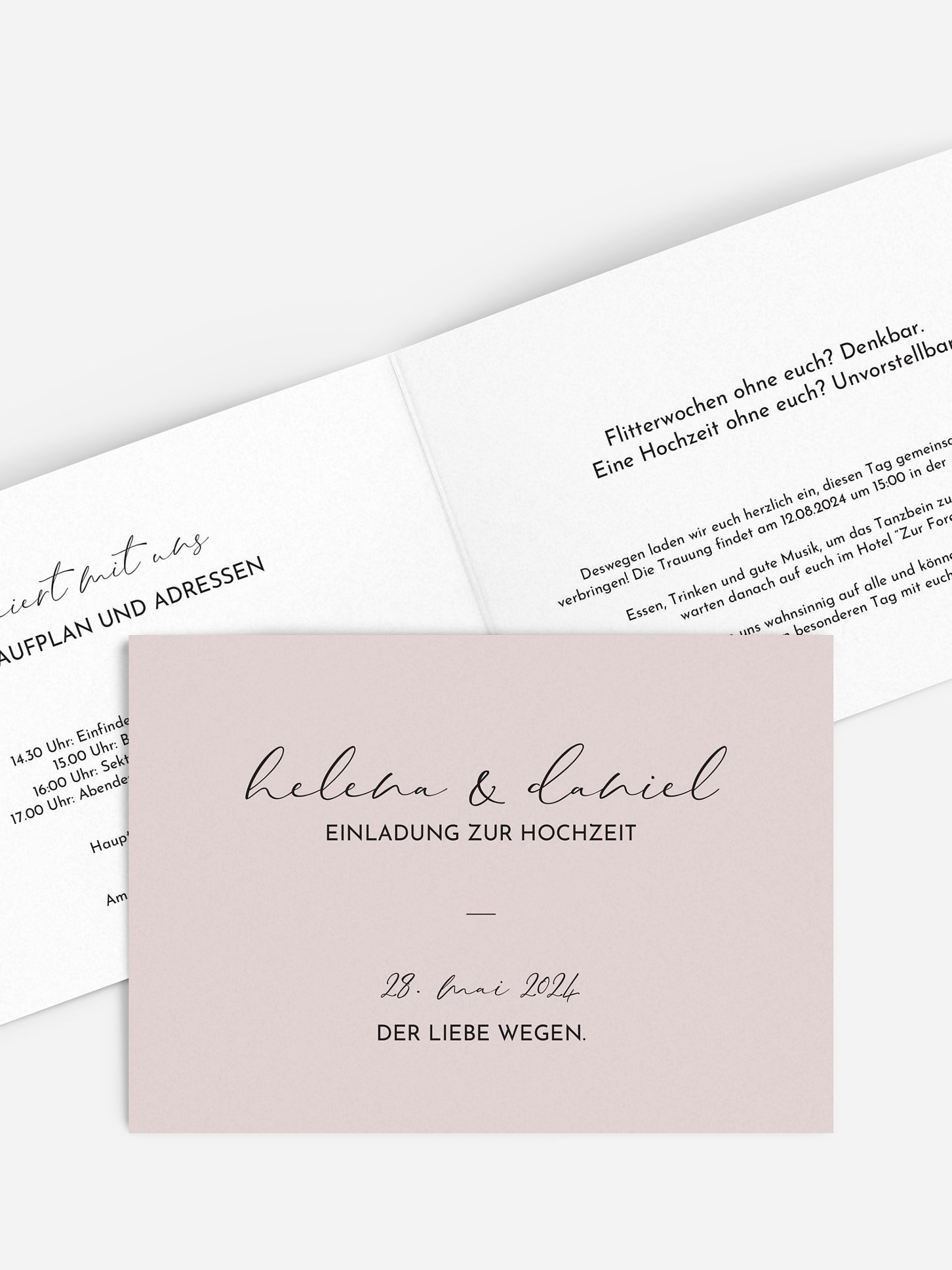 Hochzeitseinladung Duett