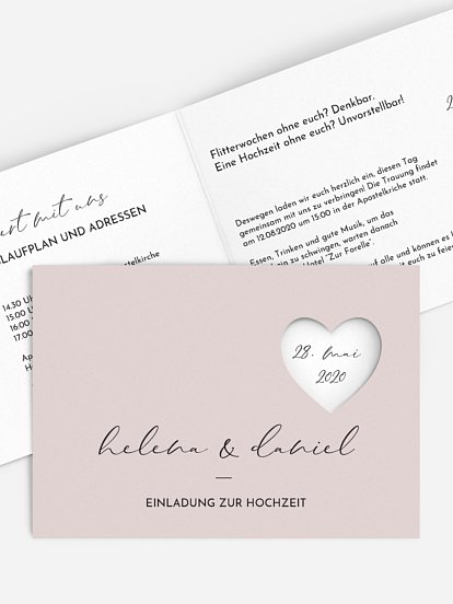 Hochzeitseinladung Duett