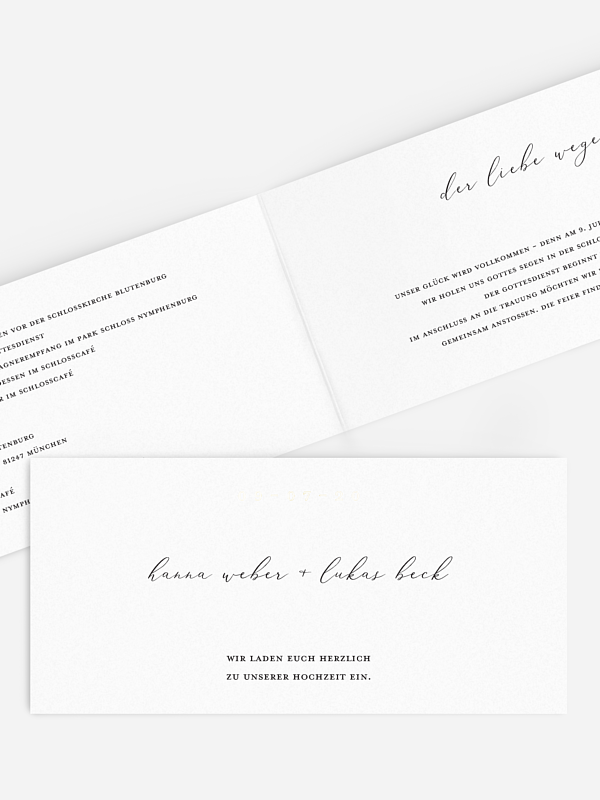 Hochzeitseinladung Lettera