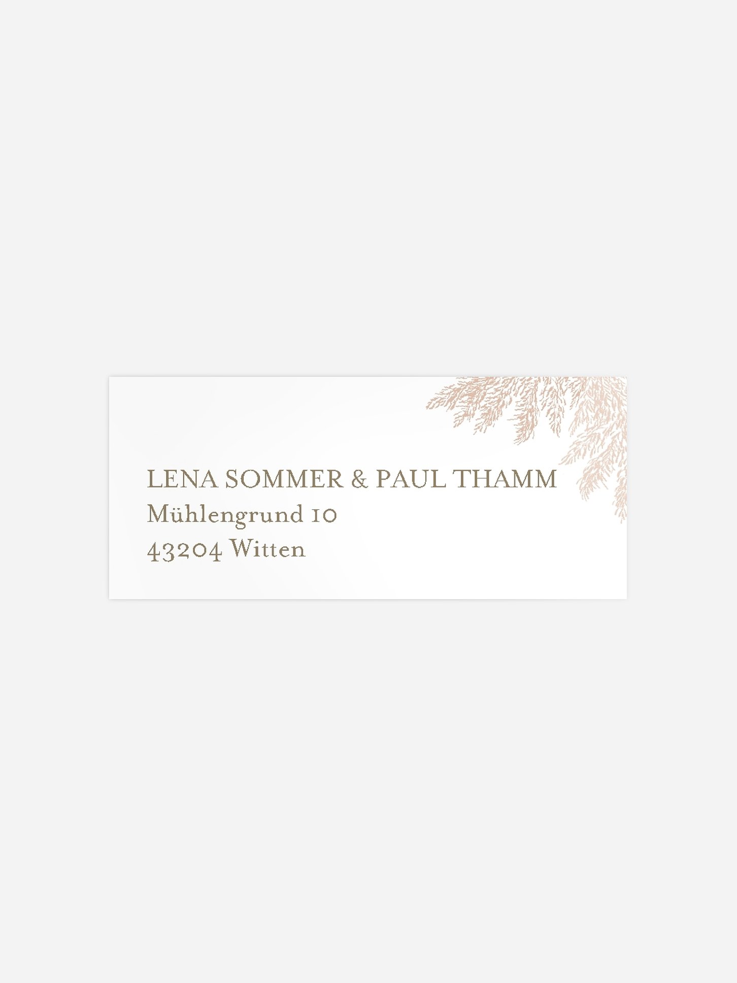 Absenderaufkleber Hochzeit Blush Pampas