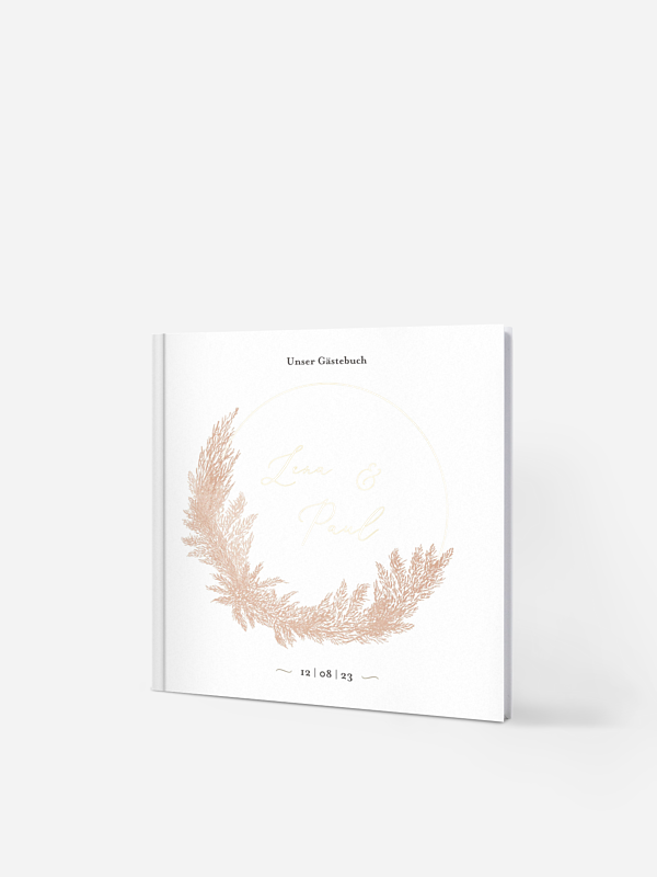 Gästebuch Blush Pampas