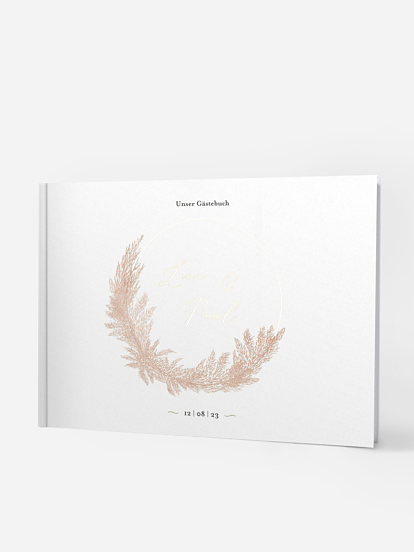 Gästebuch Blush Pampas