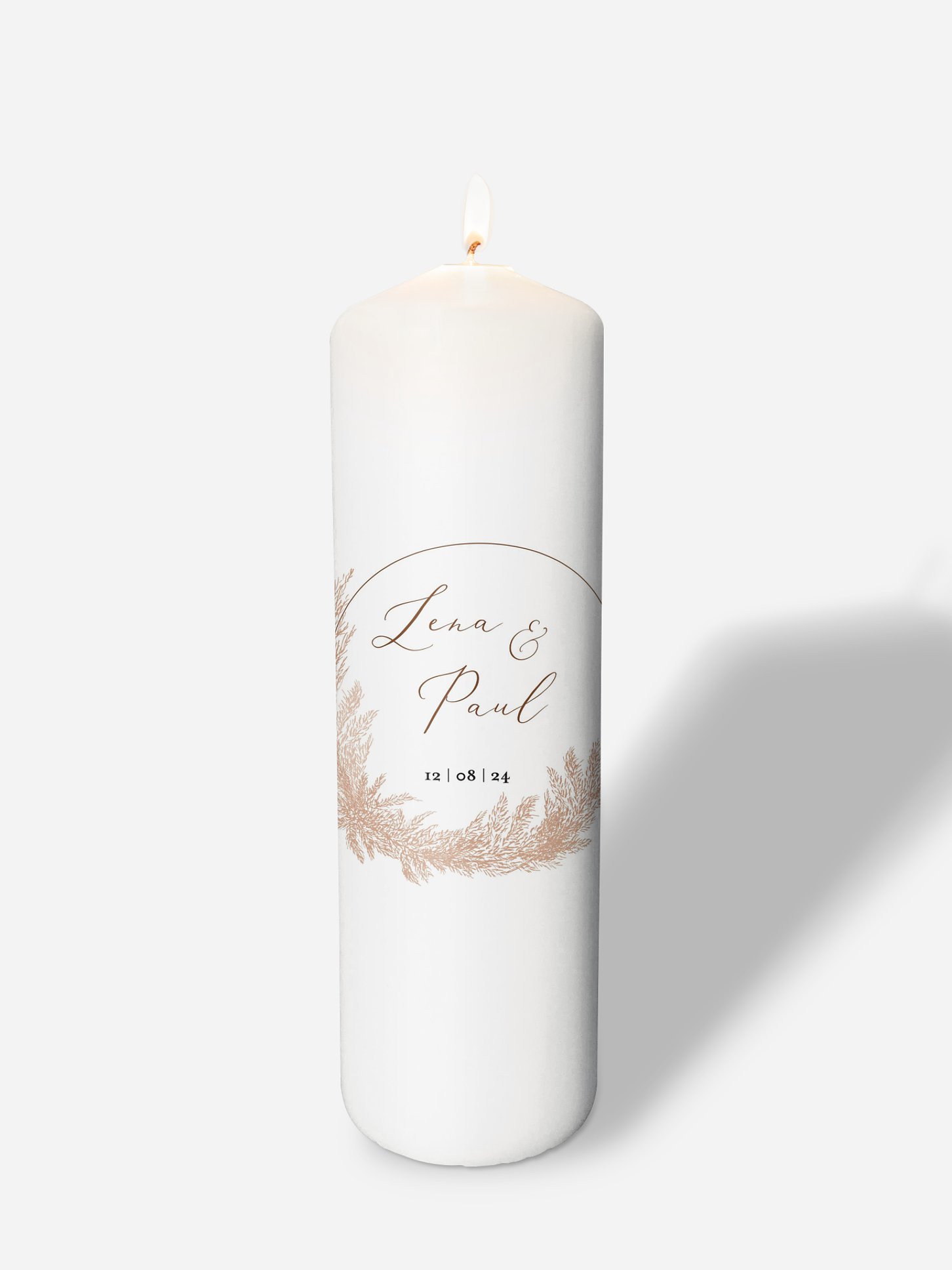 Hochzeitskerze Blush Pampas