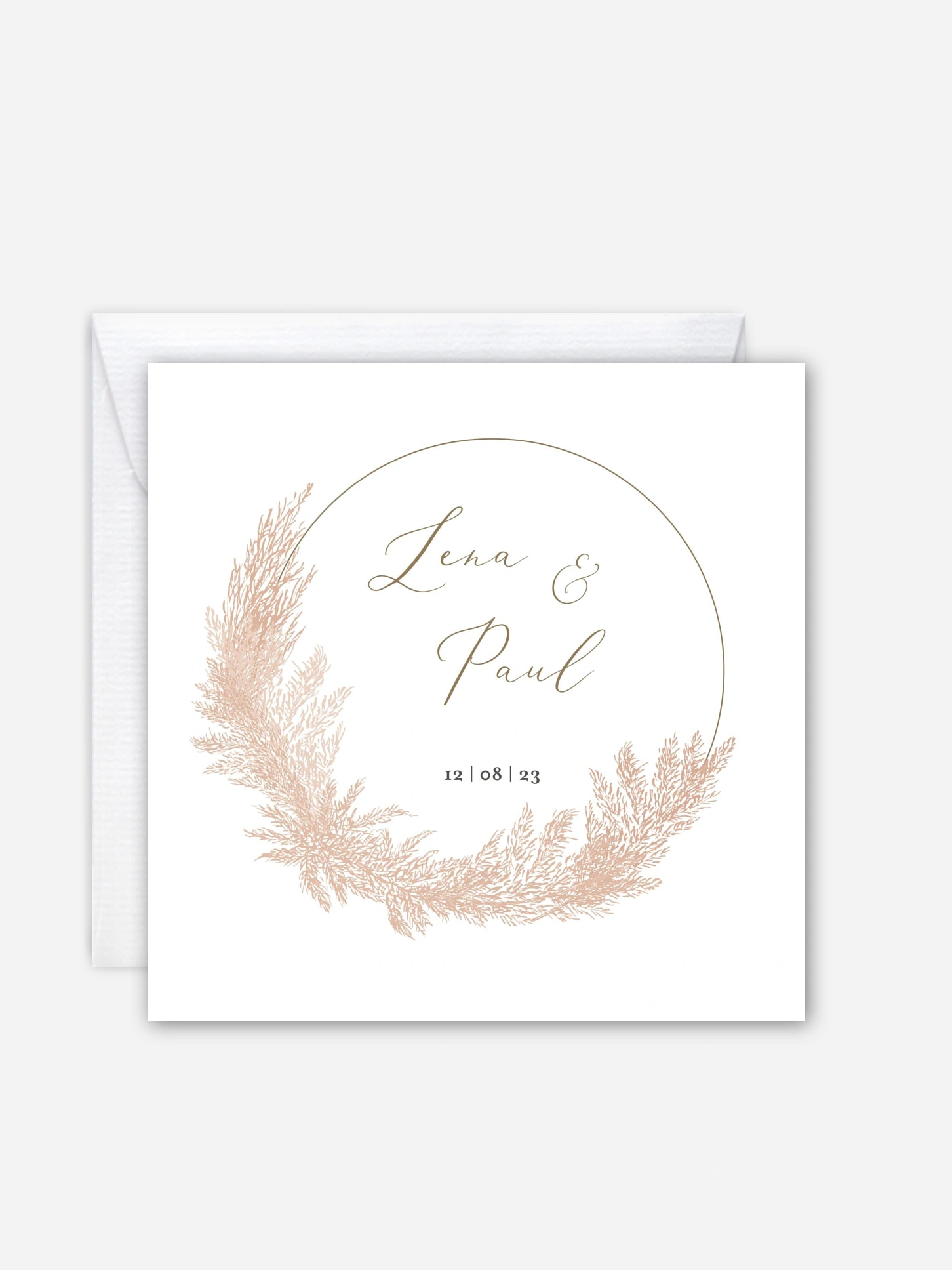 Hochzeitseinladung Blush Pampas