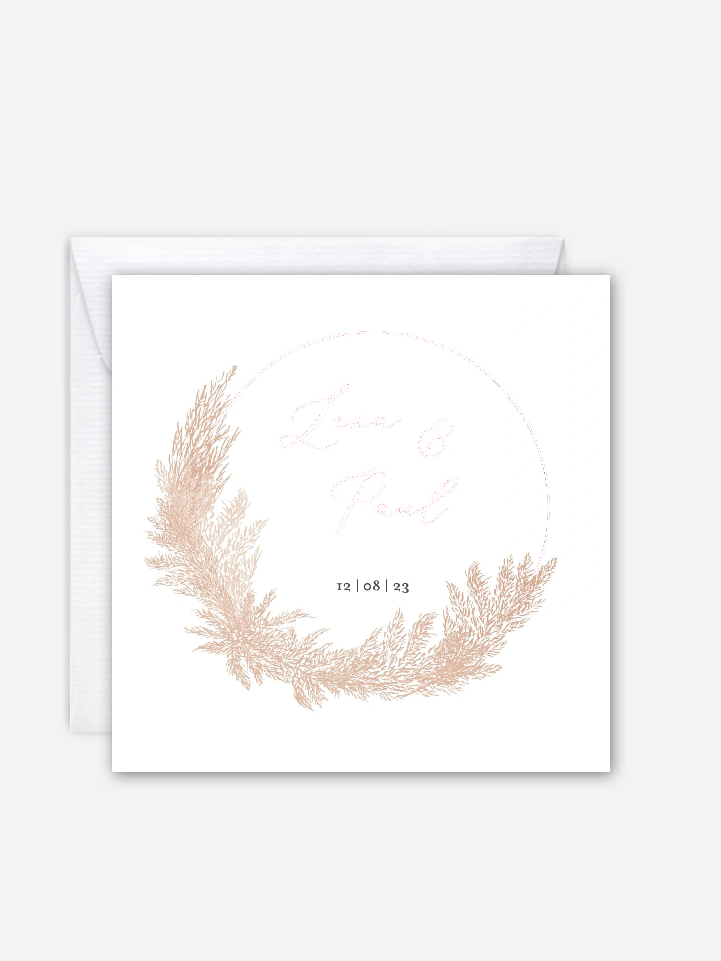 Hochzeitseinladung Blush Pampas