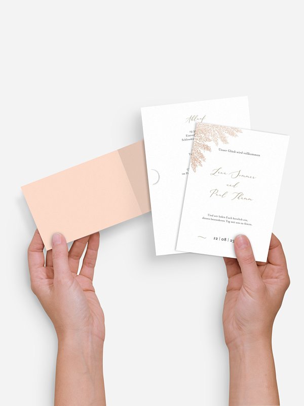 Hochzeitseinladung Blush Pampas