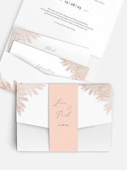Hochzeitseinladung Blush Pampas