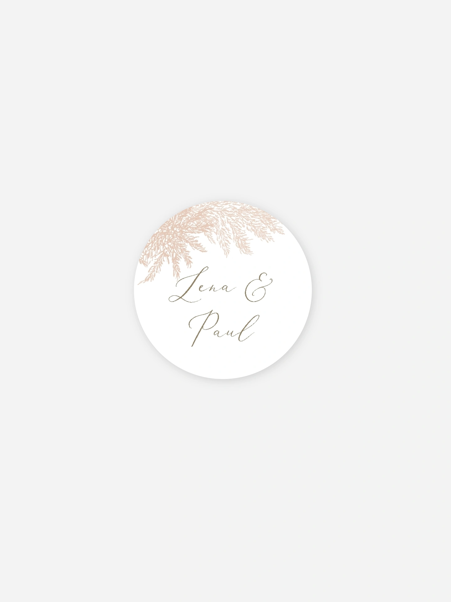 Geschenkaufkleber Hochzeit Blush Pampas