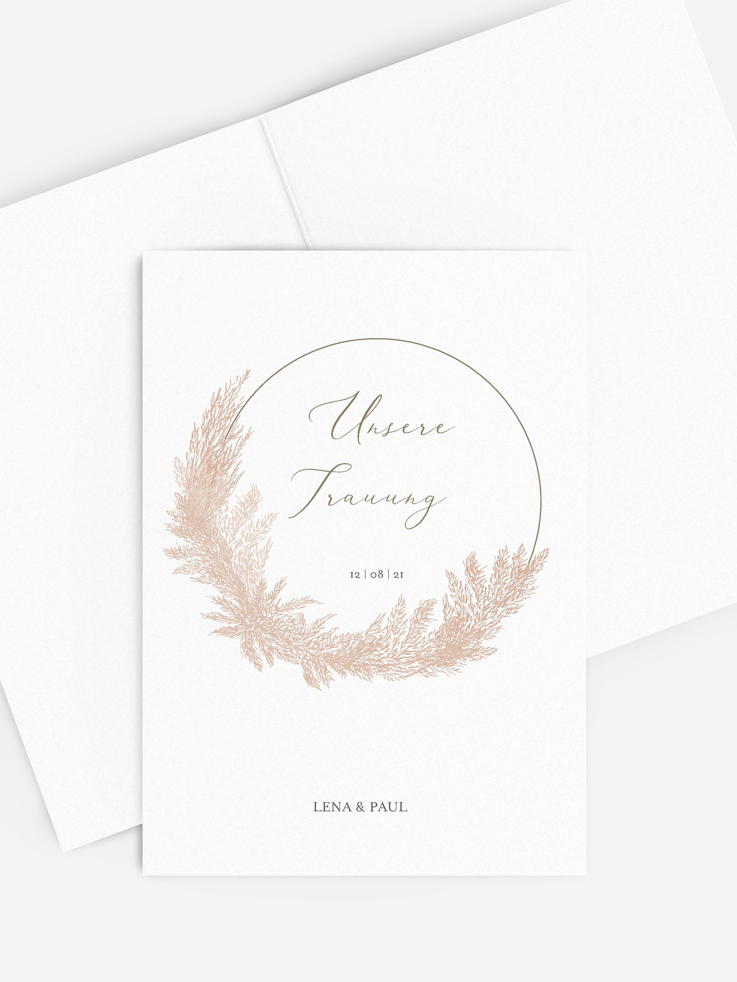Kirchenheft Hochzeit Blush Pampas