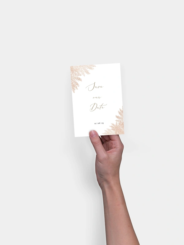 Save-the-Date Karte Blush Pampas