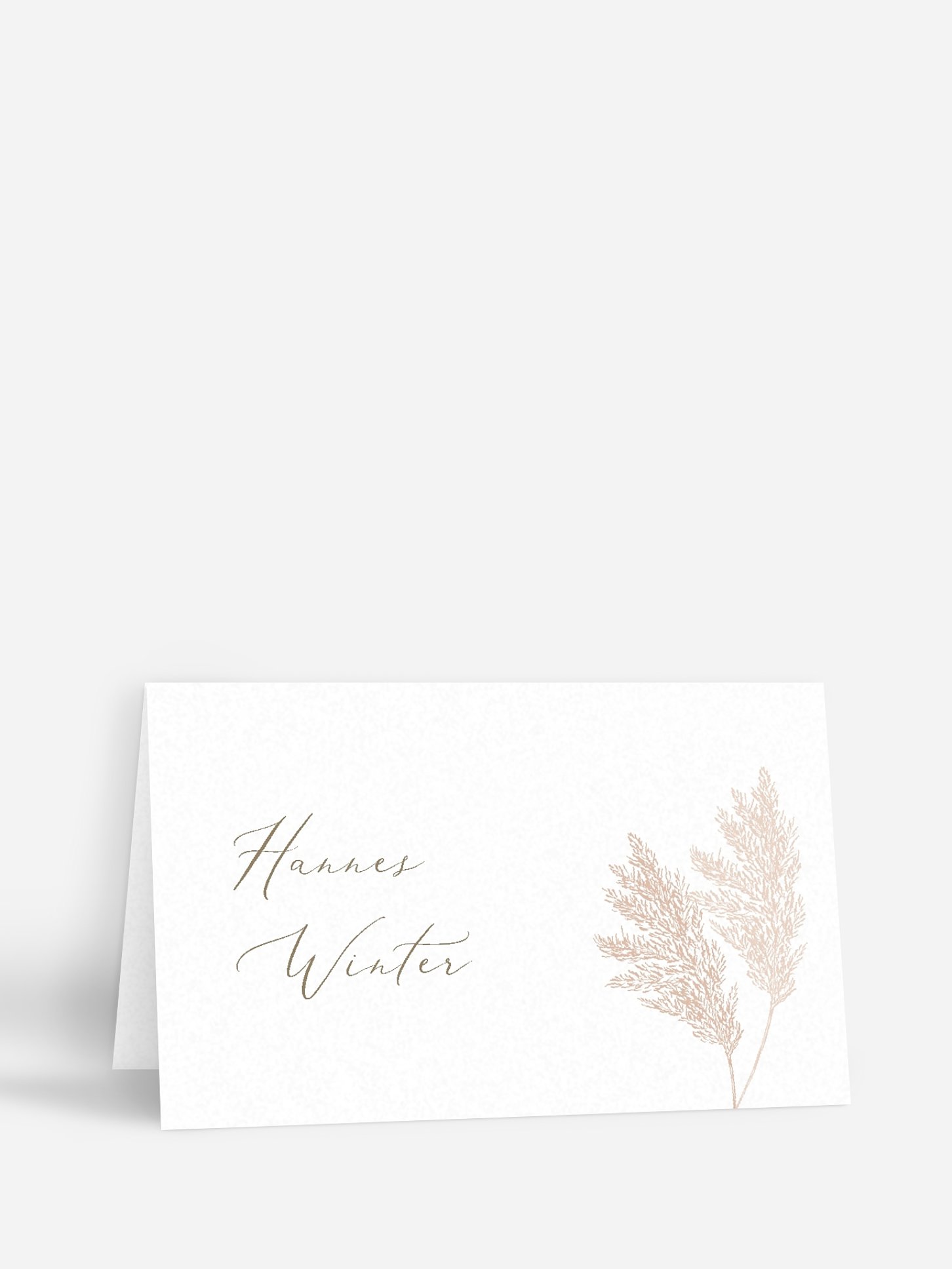 Tischkarte Hochzeit Blush Pampas