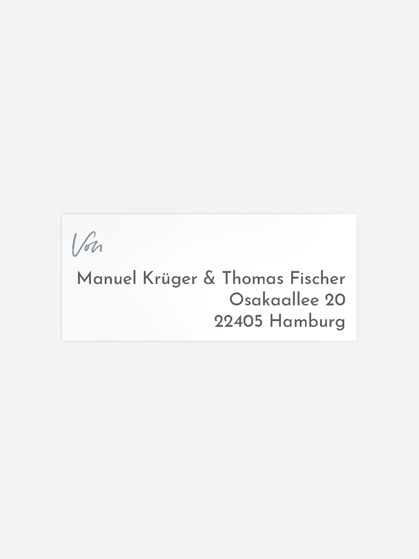 Absenderaufkleber Hochzeit Analogbild