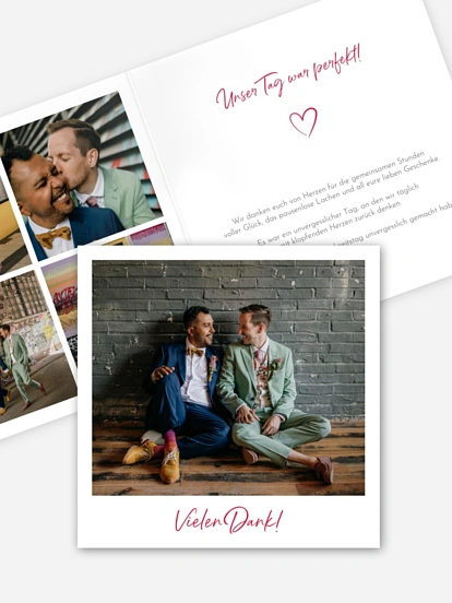 Dankeskarte Hochzeit Analogbild