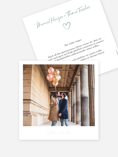 Hochzeitseinladung Analogbild