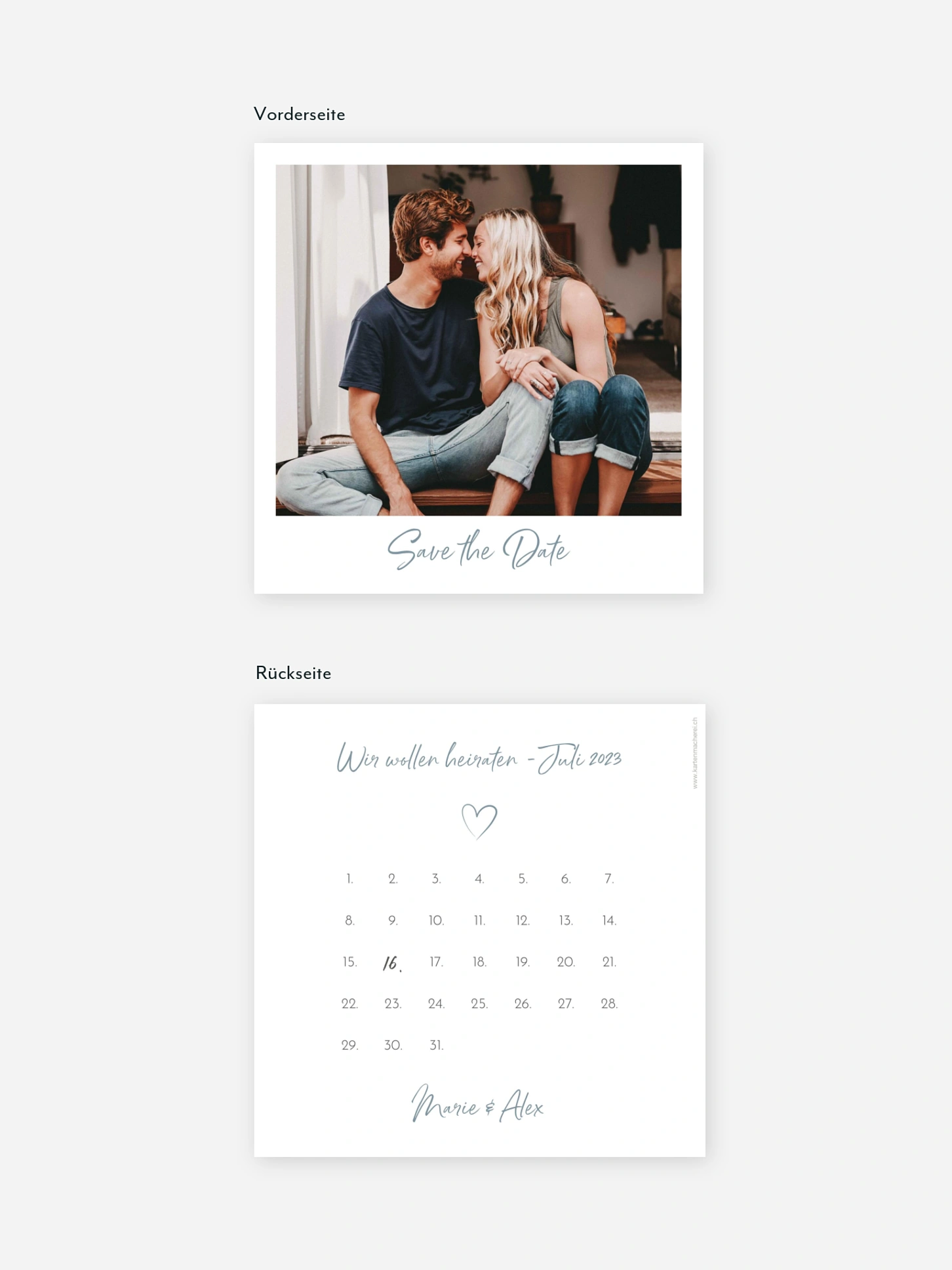 Save-the-Date Karte Analogbild