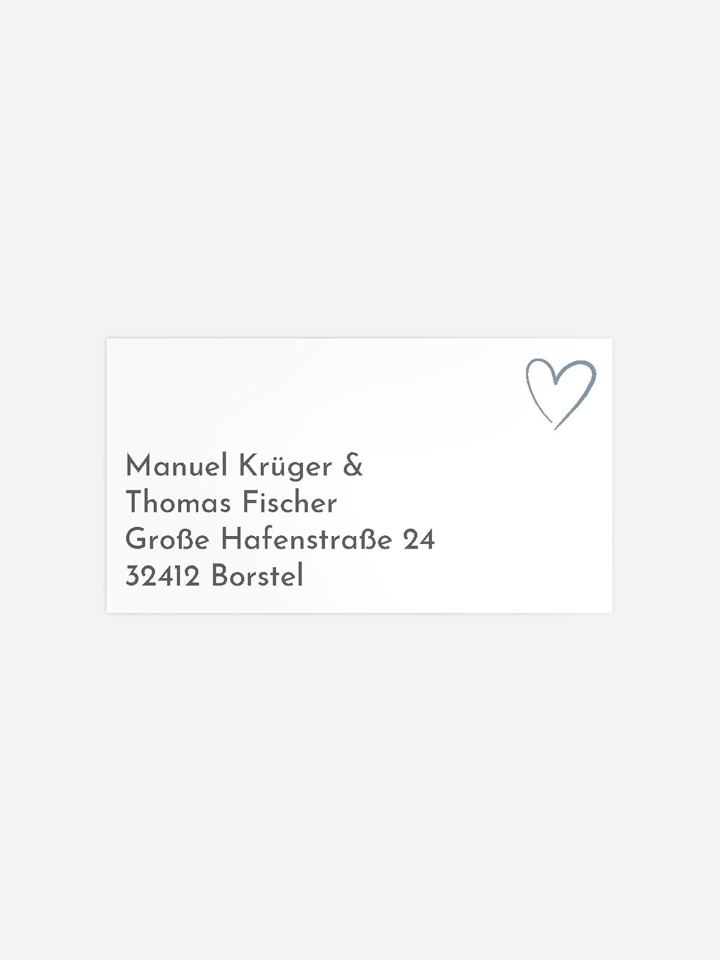 Empfängeraufkleber Hochzeit Analogbild