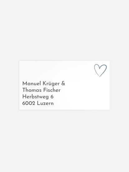 Empfängeraufkleber Hochzeit Analogbild