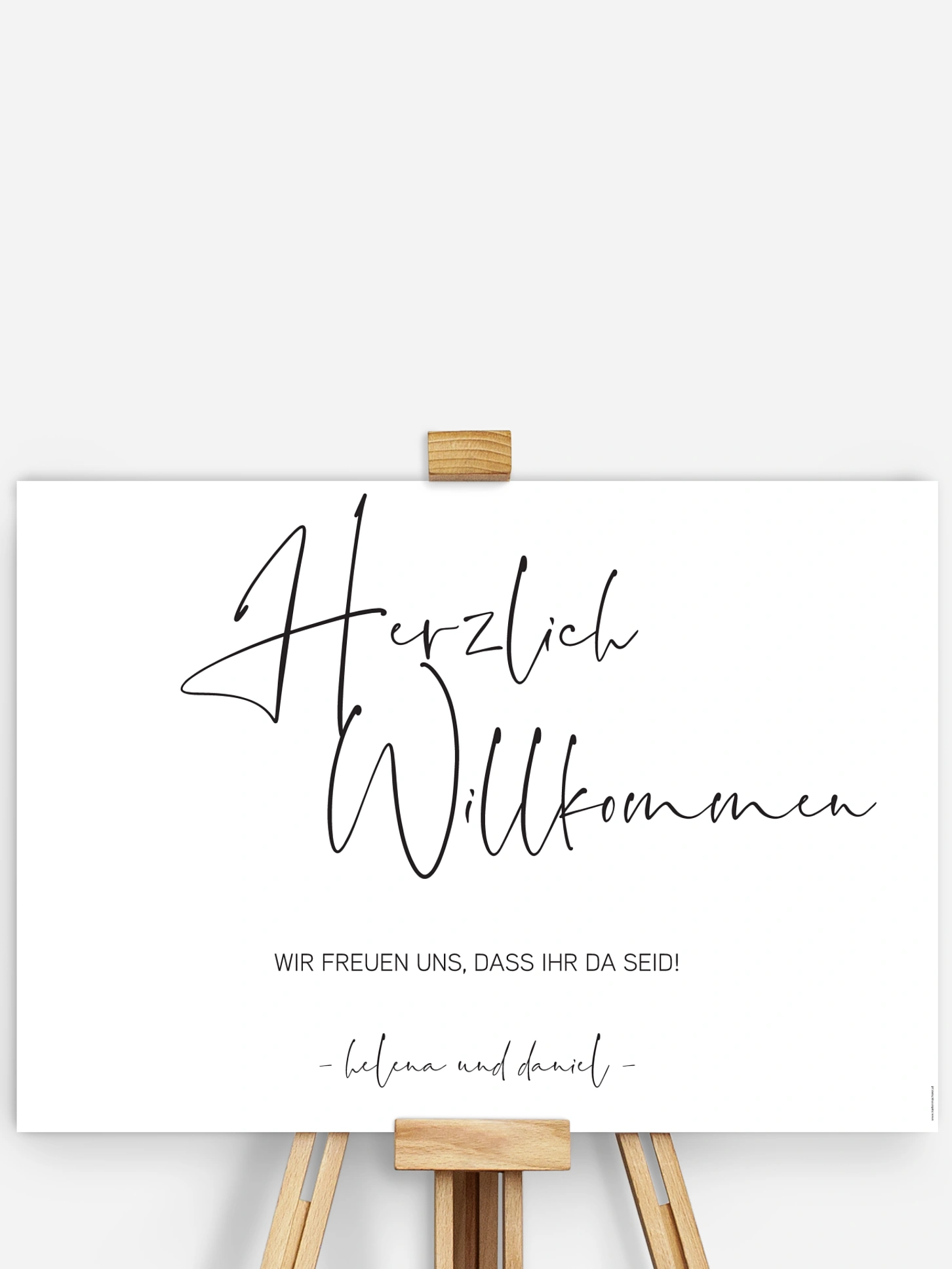 Willkommensschild Type Focus