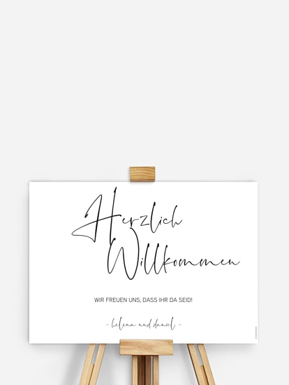 Willkommensschild Type Focus