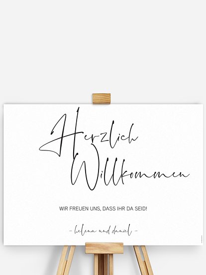 Willkommensschild Type Focus