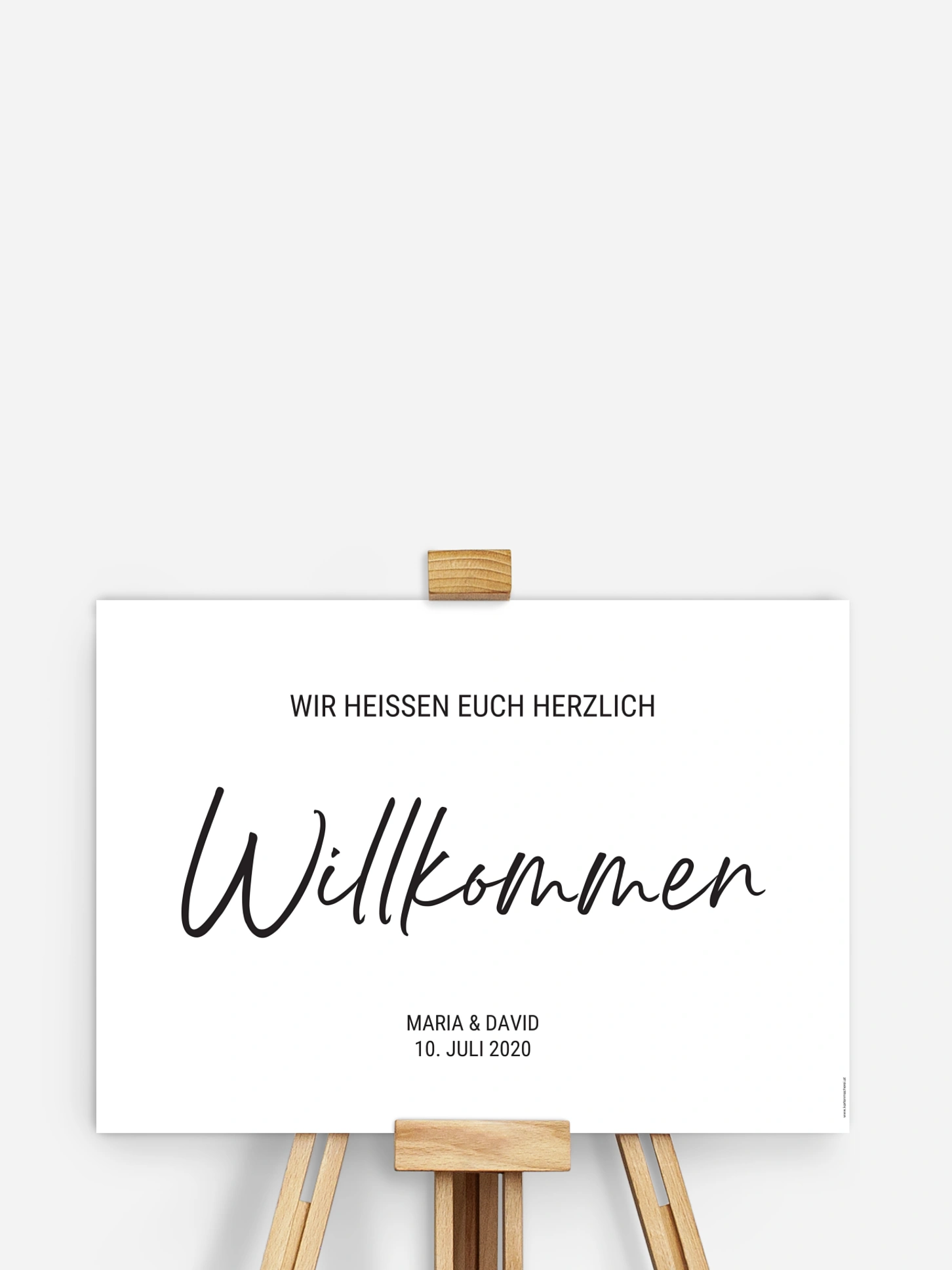 Willkommensschild Plakativ