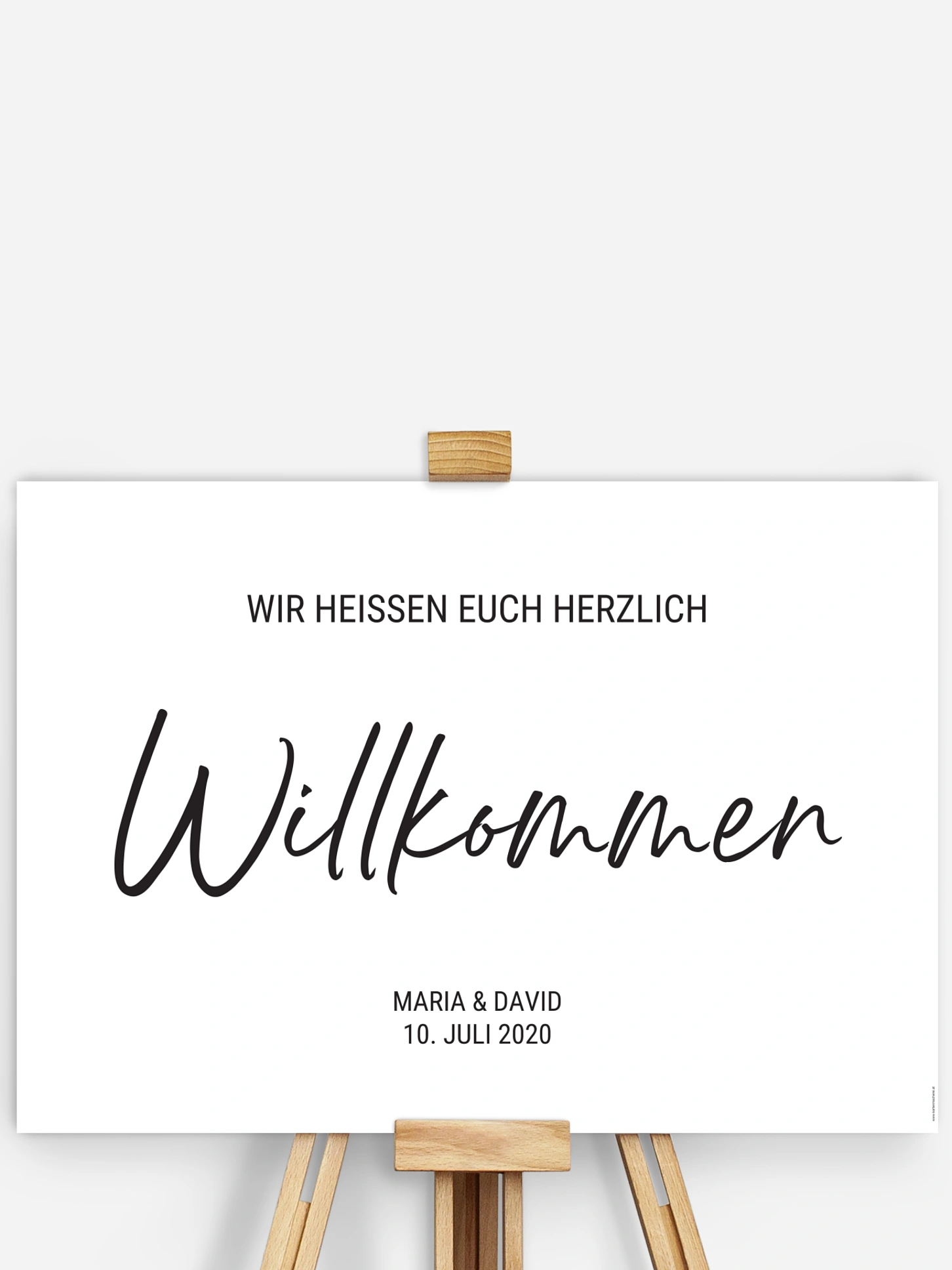 Willkommensschild Plakativ