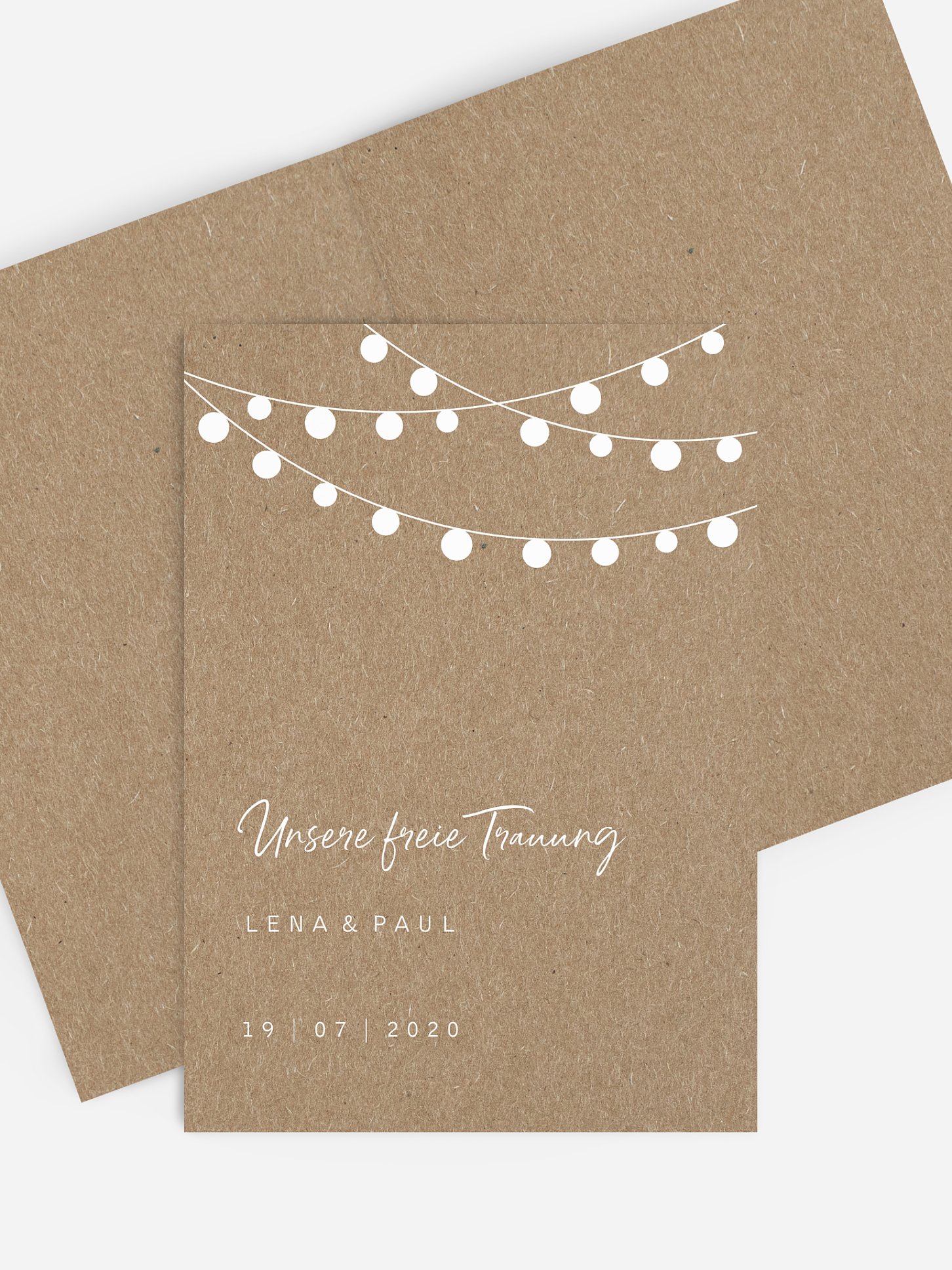 Kirchenheft Hochzeit Lichterzauber Kraftpapier