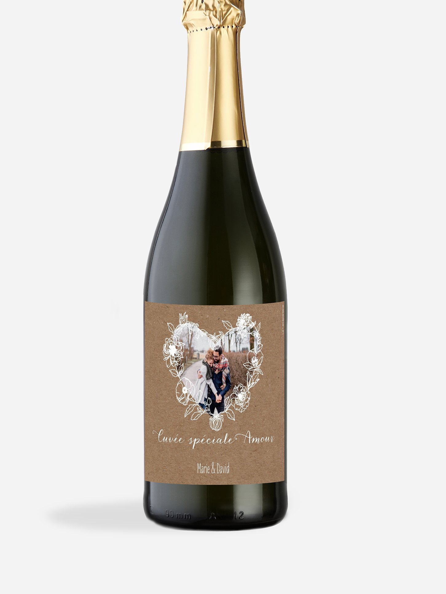 Étiquette bouteille Amour champetre