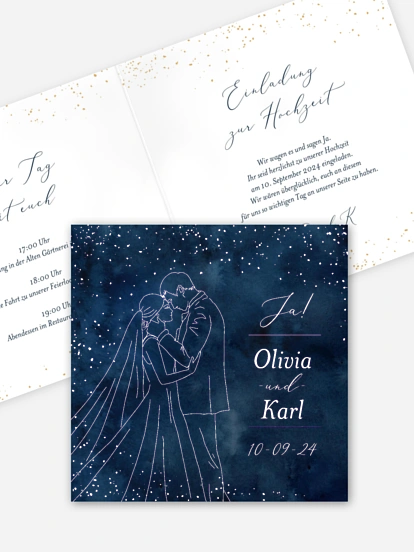 Hochzeitseinladung Romantic Night