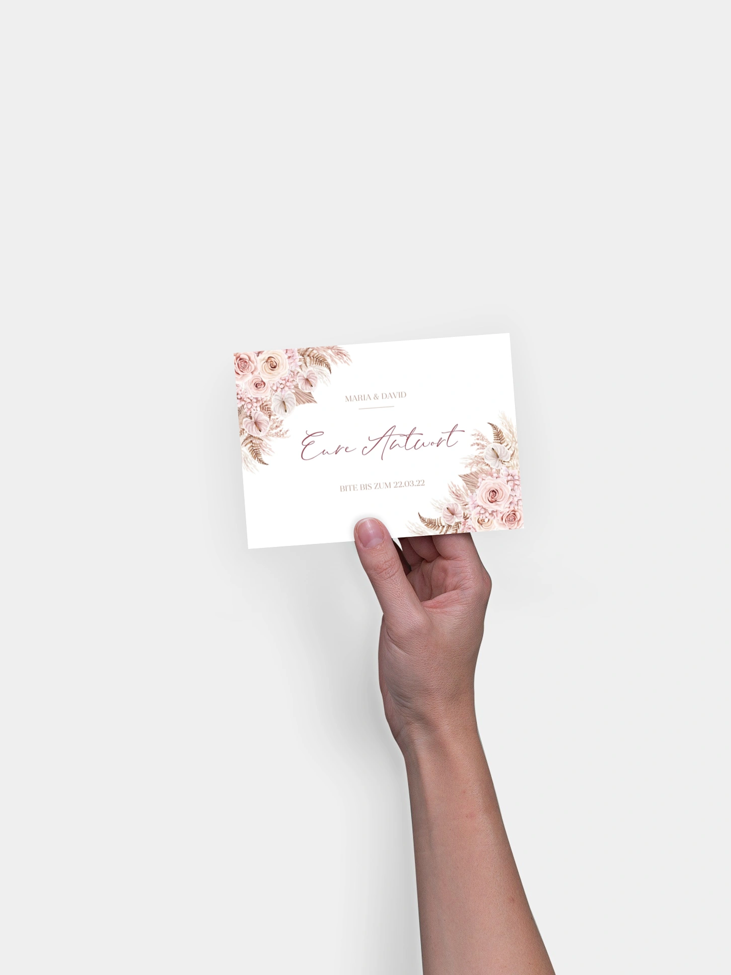 Antwortkarte Hochzeit Blush Bloom