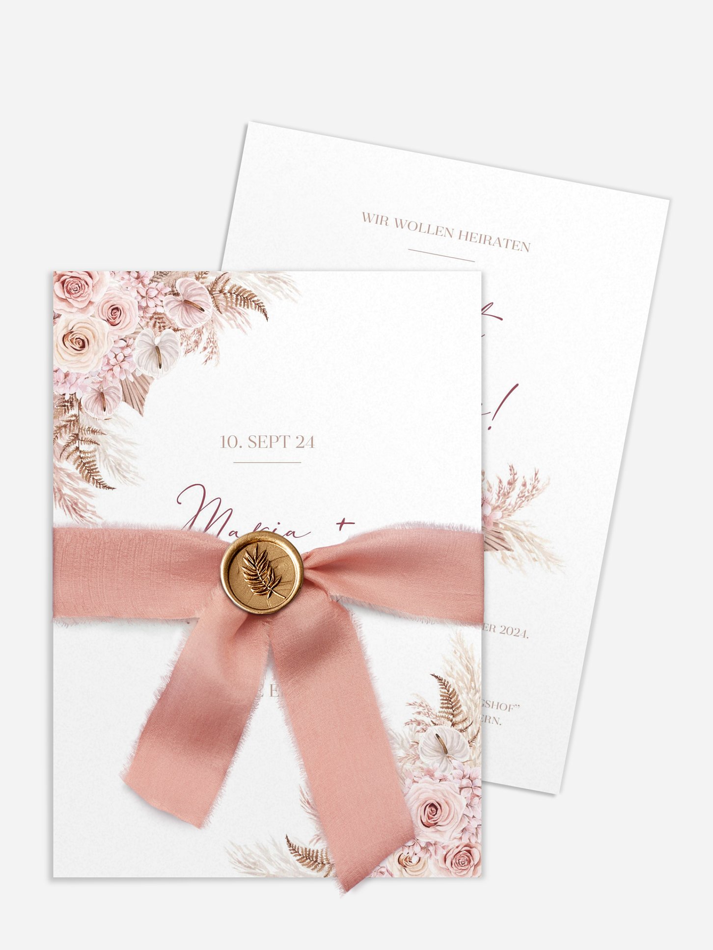 Hochzeitseinladung Blush Bloom