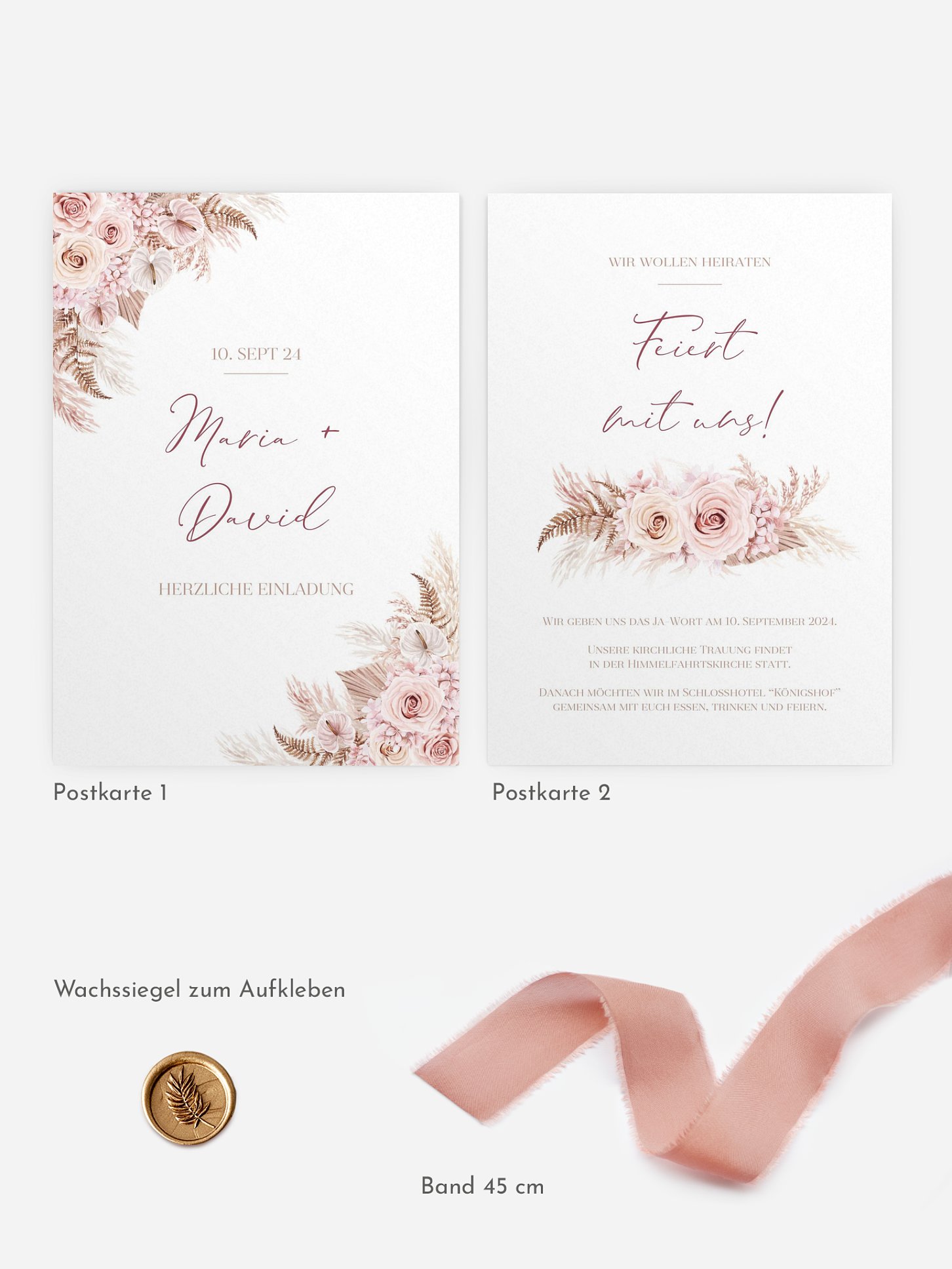 Hochzeitseinladung Blush Bloom