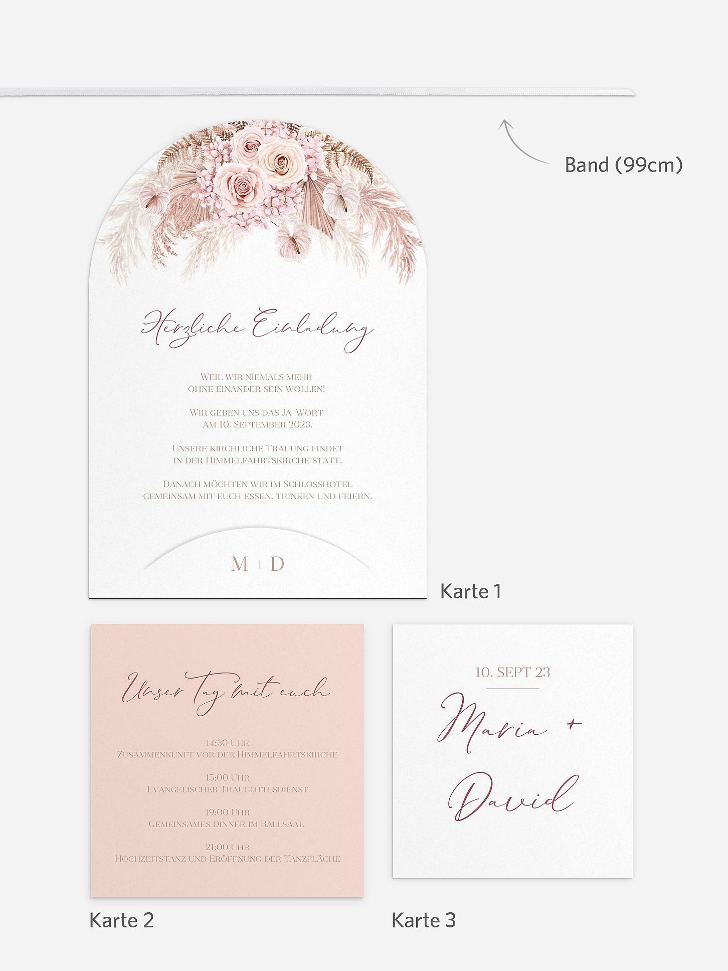 Hochzeitseinladung Blush Bloom