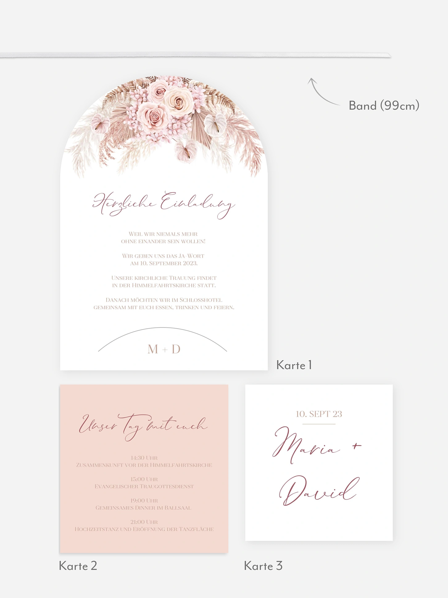 Hochzeitseinladung Blush Bloom