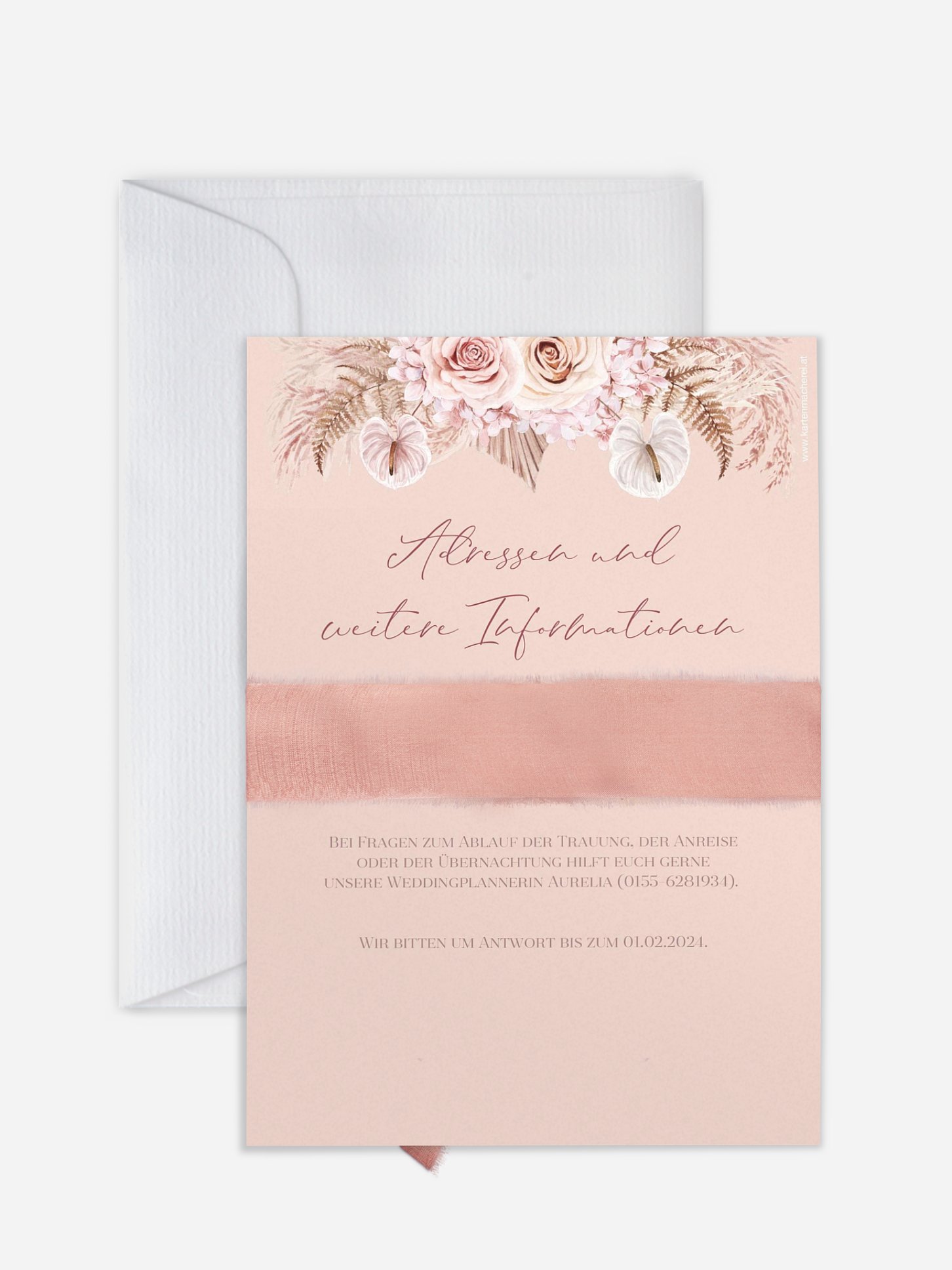Hochzeitseinladung Blush Bloom