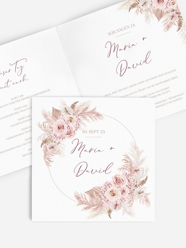 Hochzeitseinladung Blush Bloom