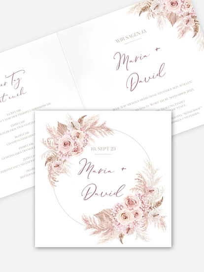 Hochzeitseinladung Blush Bloom