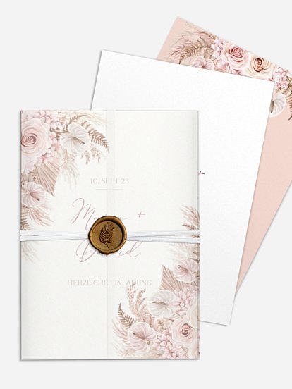 Hochzeitseinladung Blush Bloom