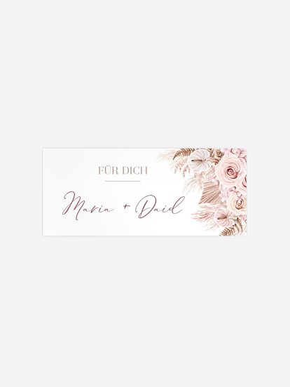 Geschenkaufkleber Hochzeit Blush Bloom