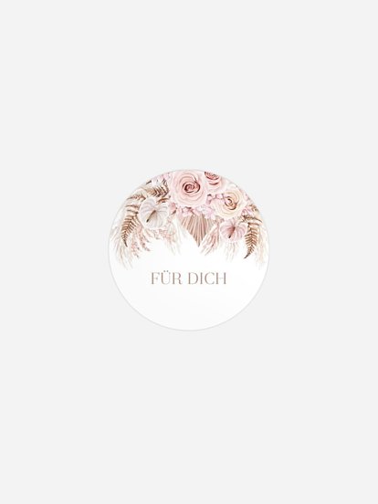 Geschenkaufkleber Hochzeit Blush Bloom