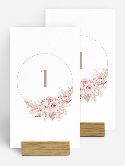Tischnummer Blush Bloom