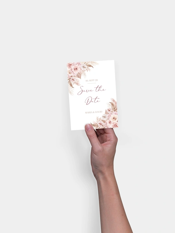 Save-the-Date Karte Blush Bloom