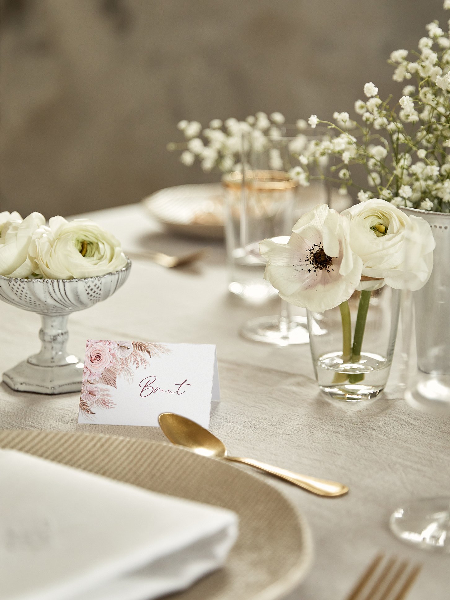 Tischkarte Hochzeit Blush Bloom