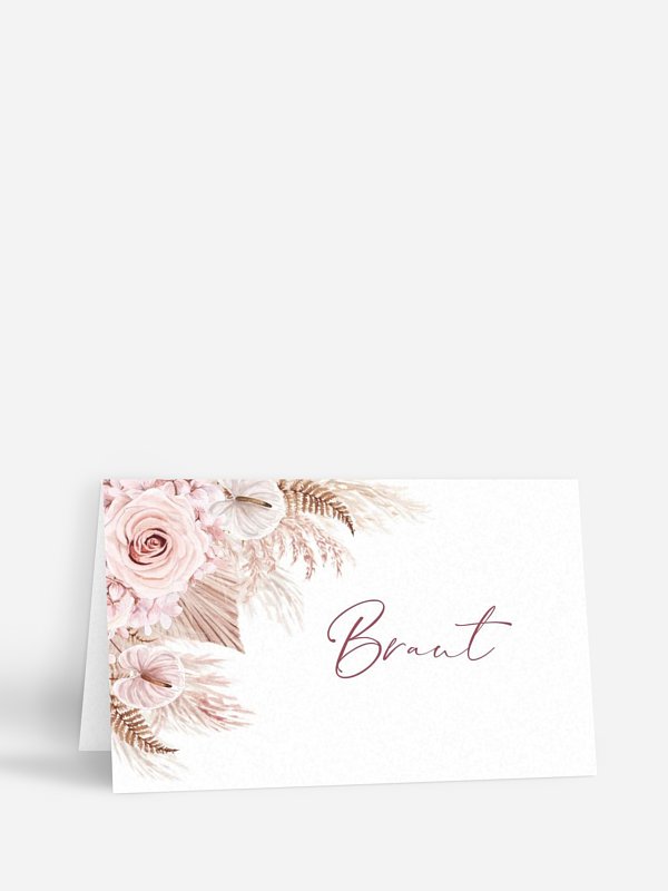 Tischkarte Hochzeit Blush Bloom